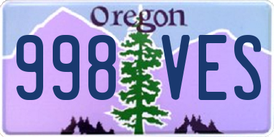 OR license plate 998VES