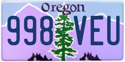 OR license plate 998VEU