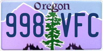 OR license plate 998VFC