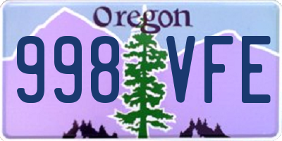 OR license plate 998VFE