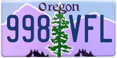 OR license plate 998VFL