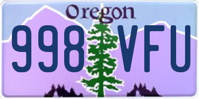 OR license plate 998VFU