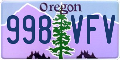 OR license plate 998VFV