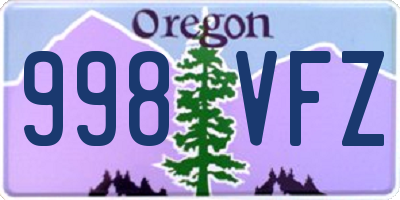 OR license plate 998VFZ