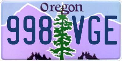 OR license plate 998VGE
