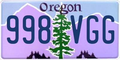 OR license plate 998VGG