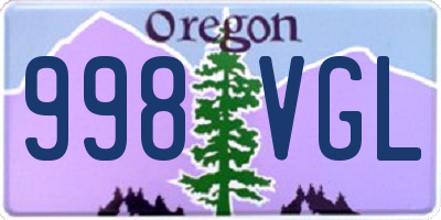 OR license plate 998VGL