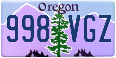 OR license plate 998VGZ