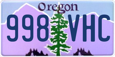 OR license plate 998VHC