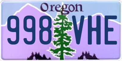 OR license plate 998VHE