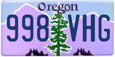OR license plate 998VHG