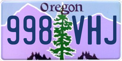 OR license plate 998VHJ