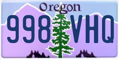OR license plate 998VHQ