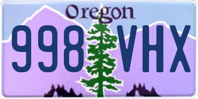 OR license plate 998VHX