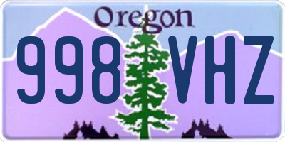 OR license plate 998VHZ