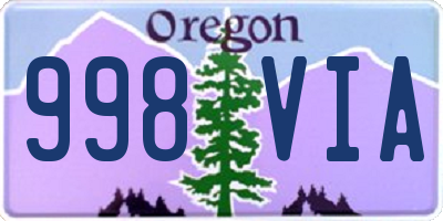 OR license plate 998VIA