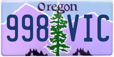 OR license plate 998VIC
