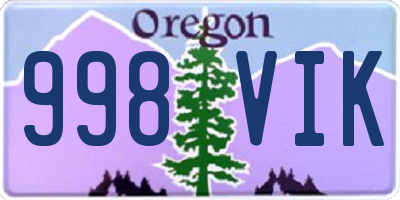 OR license plate 998VIK