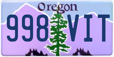 OR license plate 998VIT