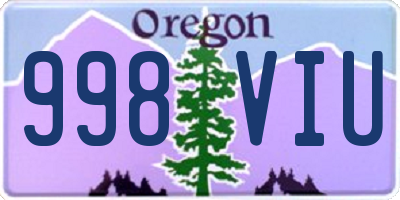 OR license plate 998VIU