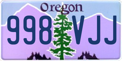 OR license plate 998VJJ