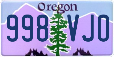 OR license plate 998VJO