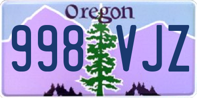 OR license plate 998VJZ