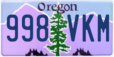 OR license plate 998VKM