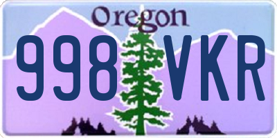 OR license plate 998VKR