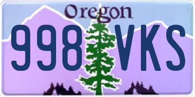 OR license plate 998VKS