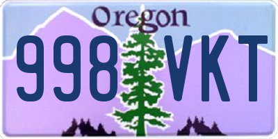 OR license plate 998VKT