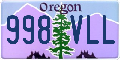OR license plate 998VLL