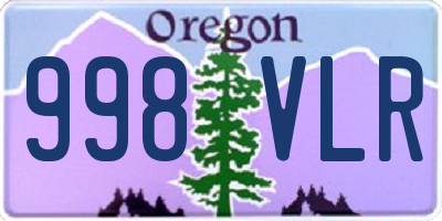 OR license plate 998VLR