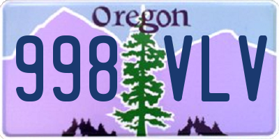 OR license plate 998VLV