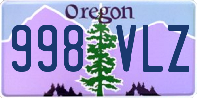 OR license plate 998VLZ