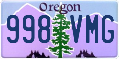 OR license plate 998VMG