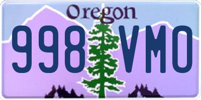 OR license plate 998VMO