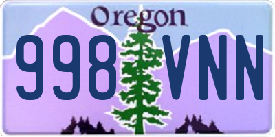 OR license plate 998VNN