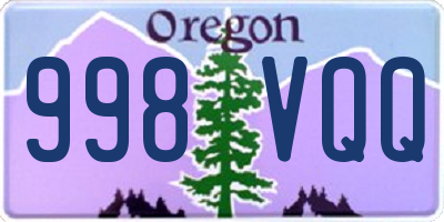 OR license plate 998VQQ