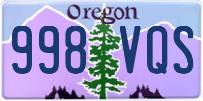 OR license plate 998VQS