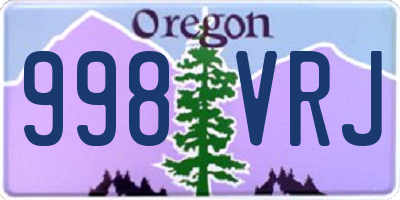 OR license plate 998VRJ
