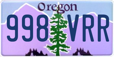 OR license plate 998VRR