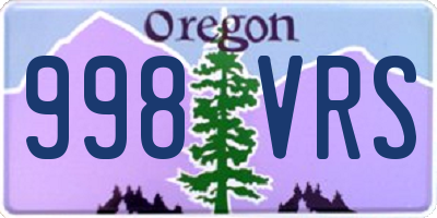 OR license plate 998VRS