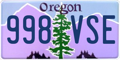 OR license plate 998VSE