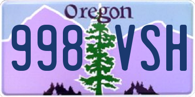 OR license plate 998VSH