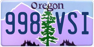 OR license plate 998VSI