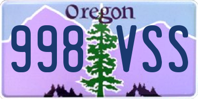 OR license plate 998VSS