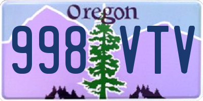 OR license plate 998VTV