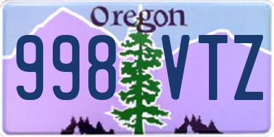 OR license plate 998VTZ