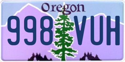 OR license plate 998VUH
